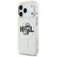 Husă Karl Lagerfeld IML Glitter Karl și Choupette MagSafe pentru iPhone 17 Pro