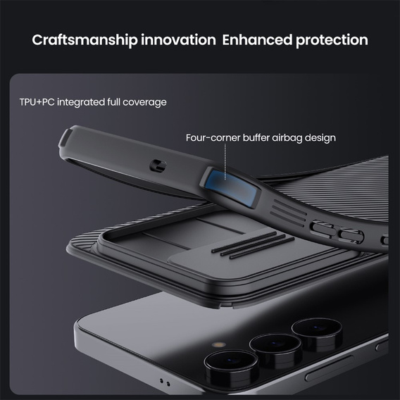Carcasa Nillkin pentru Samsung Galaxy S25 FE, CamShield Pro MagSafe, negru