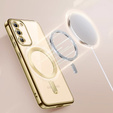 Husă pentru Samsung Galaxy S23 Plus, Electro MagSafe, de aur + Sticlă pentru ecran