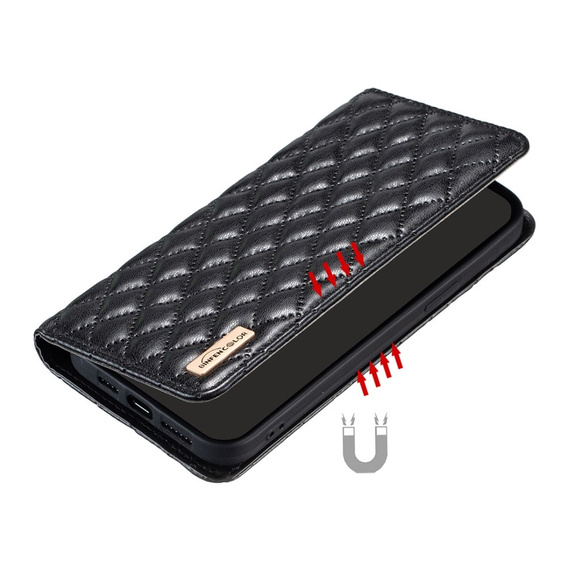 Cu clapetă pentru Samsung Galaxy A35 5G, Wallet, BINFEN COLOR, negru