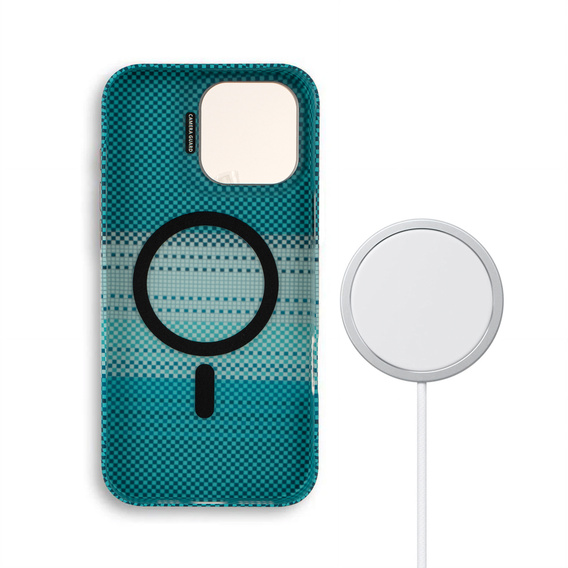 Carcasă pentru iPhone 15 Pro, cadru Kickstand, pentru MagSafe, Moon Green