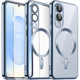 Husă pentru Samsung Galaxy S25 Edge, Electro MagSafe, albastru + Sticlă pentru ecran
