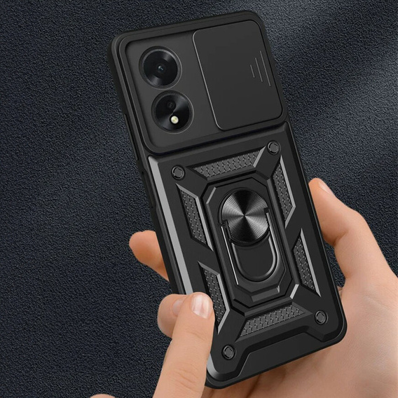 Husă blindată pentru Oppo A60, CamShield Slide, negru