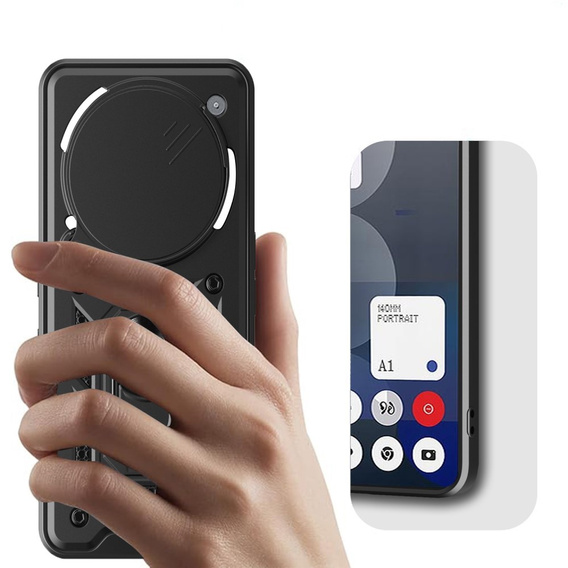 Husă blindată pentru Nothing Phone 3A Pro, CamShield Slide, negru