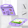 Husă pentru copii pentru Samsung Galaxy Tab S10 Lite / S10 FE / S9 FE, Cute Patterns, cu suport, violet