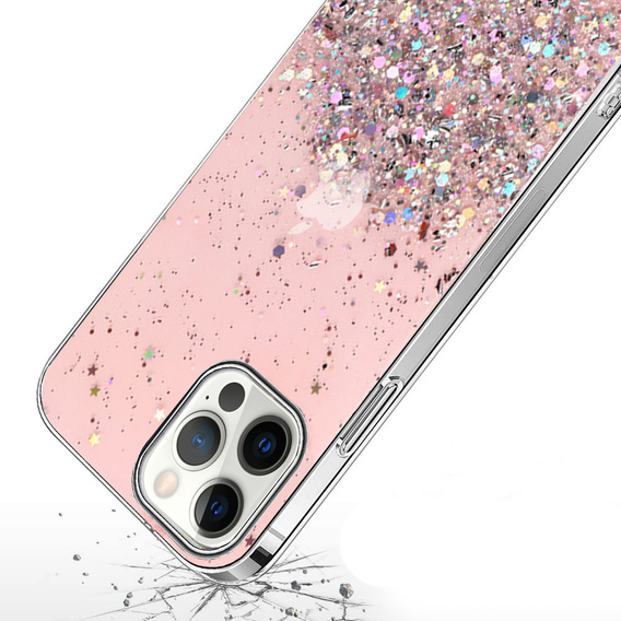 Huse pentru iPhone 13 Pro Max, Glittery, roz