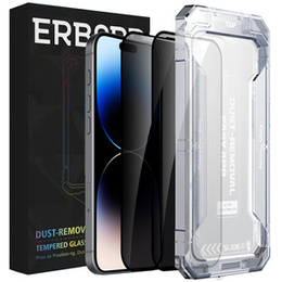 2x Sticlă de confidențialitate temperată pentru iPhone 14 Pro Max, ERBORD 9H Easy App Anti-Peep