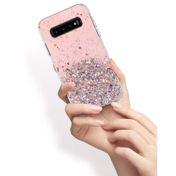 Huse pentru Samsung Galaxy S10 5G, Glittery, roz