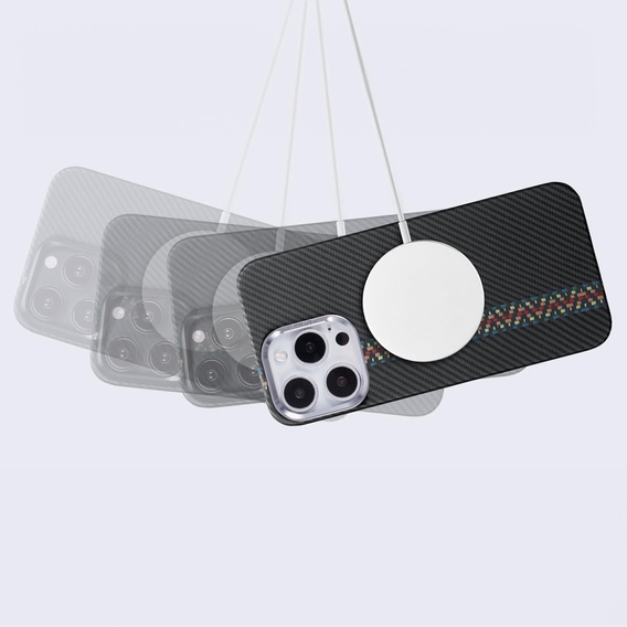 Carcasa pentru iPhone 16 Pro Max, Carbon Fiber MagSafe, negru
