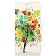 Cu clapetă pentru Motorola Moto E13, Wallet Tree, alb
