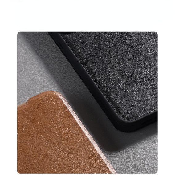 NILLKIN flip case NILLKIN pentru Samsung Galaxy A56, CamShield Qin Pro, piele, negru