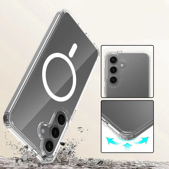 Husă pentru Samsung Galaxy S24, Fusion Hybrid Case, pentru MagSafe, transparentă