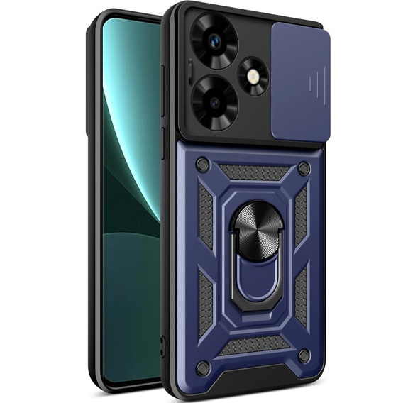 Husă blindată pentru Infinix Hot 30, CamShield Slide, albastru