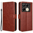 Cu clapetă pentru Infinix Note 40 Pro Plus, Crazy Horse Wallet, maro