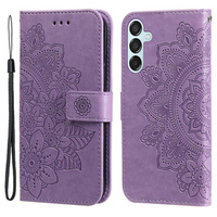 Cu clapetă pentru Samsung Galaxy M15 5G, Mandala, violet