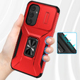 Carcasă blindată pentru Samsung Galaxy A54 5G, armată Slide Ring, roșu