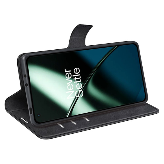 Cu clapetă pentru OnePlus 11 5G, Wallet Case, negru