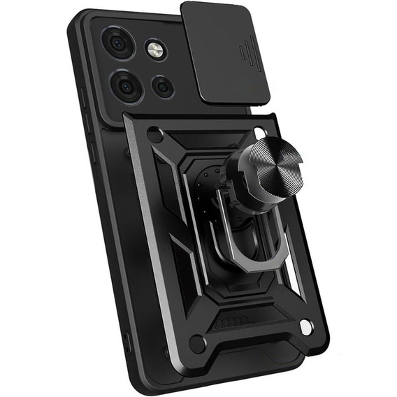 Husă blindată pentru Motorola Edge 50 Neo / Motorola ThinkPhone 25, CamShield Slide, negru