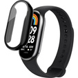 Carcasă 2in1 + sticlă călită pentru Xiaomi Smart Band 10 / 9 / 8, negru