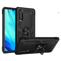 Husă blindată pentru Huawei P30, Nox Case Ring, negru