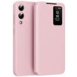 Husă cu clapetă pentru Samsung Galaxy S25 Edge, Smart View Wallet, roz