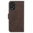 Cu clapetă pentru Oppo A38 4G / Oppo A18 4G, Card Slot, maro
