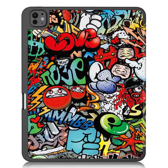 Husă pentru iPad Pro 13" 2024 (7 gen.), Smartcase, graffiti