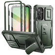 Husă blindată pentru Samsung Galaxy A56 5G, Dexnor Full Body (Two Frames), verde
