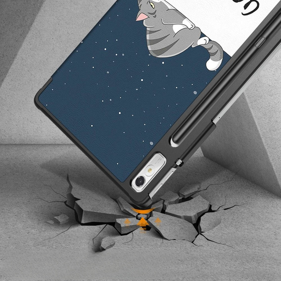 Husă pentru Lenovo Tab P11 Pro Gen 2 TB132FU TB132XU 11.2", cu clapetă, sleeping cat