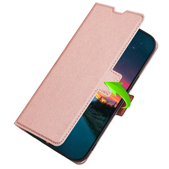 Cu clapetă pentru Xiaomi 12 Pro, Wallet, roz rose gold