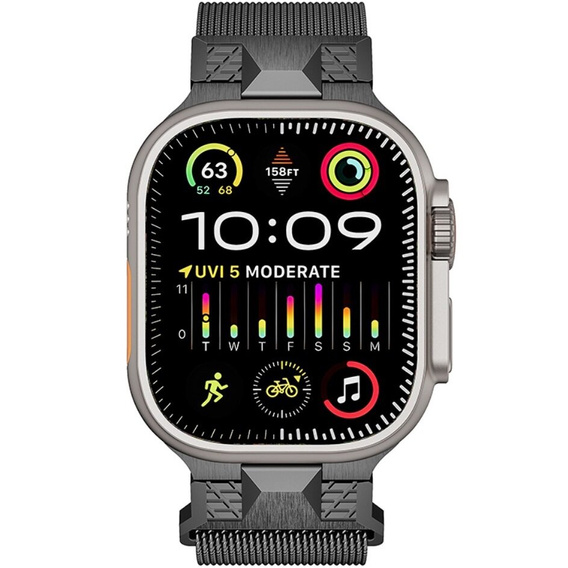 Bransoleta do Apple Watch 1/2/3/4/5/6/7/8/SE/ULTRA 42/44/45/49 MM, Czarna