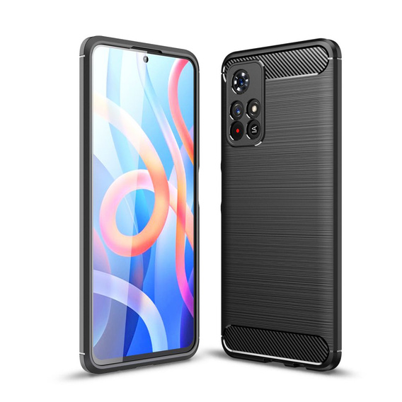 Huse pentru Xiaomi Poco M4 Pro 5G / Redmi Note 11S 5G, Carbon, negru