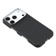 Husă pentru iPhone 17 Pro, fibră de carbon, pentru MagSafe, negru
