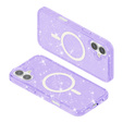 Husă pentru iPhone 17, pentru MagSafe, glitter, violet translucid