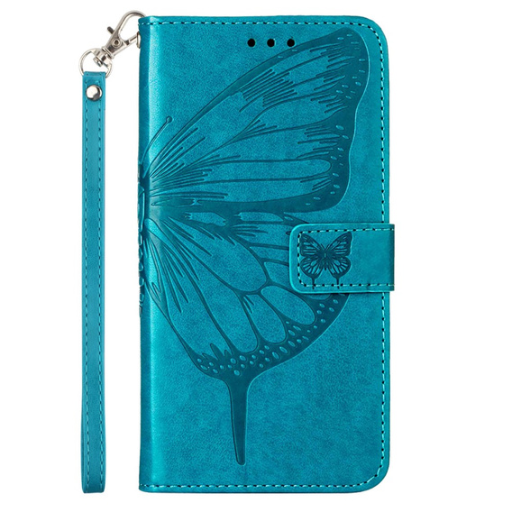 Cu clapetă pentru Samsung Galaxy Z Fold6 5G, Butterfly, albastru