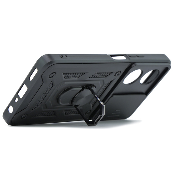 Husă blindată pentru Oppo A58 4G, CamShield Slide, negru