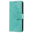 Cu clapetă pentru Samsung Galaxy A35 5G, Mandala, verde