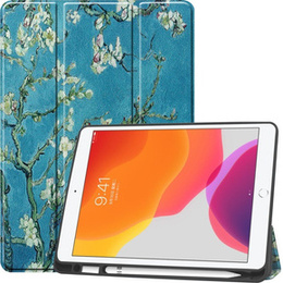 Huse pentru iPad 7/8/9 10.2 2019/2020/2021, Smartcase Pen Slot, cherry blossom