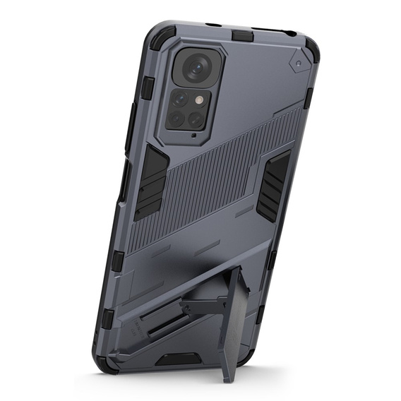 Husa pentru Xiaomi Redmi Note 11/11S, Military kickstand, albastru