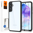 Carcasa Spigen pentru Samsung Galaxy A55 5G, Ultra Hybrid, negru + sticlă temperată 9H