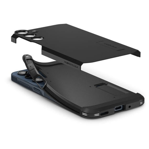 Carcasa Spigen pentru Samsung Galaxy A36 5G, Tough Armor Mag MagSafe, negru + 9H Tempered Glass