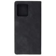 Husă pentru Motorola Edge 40 Neo, ERBORD Vintage, portofel cu clapetă, negru