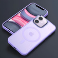 Husă pentru iPhone 11, pentru MagSafe, ERBORD Matt Case, violet + sticlă pentru ecran