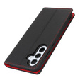 Cu clapetă pentru Samsung Galaxy S24 FE, Litchi Skin Grain, negru