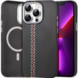 Carcasa pentru iPhone 13 Pro, Carbon Fiber MagSafe, negru