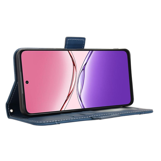 Cu clapetă pentru Oppo A5 Pro 5G, Card Slot, albastru închis