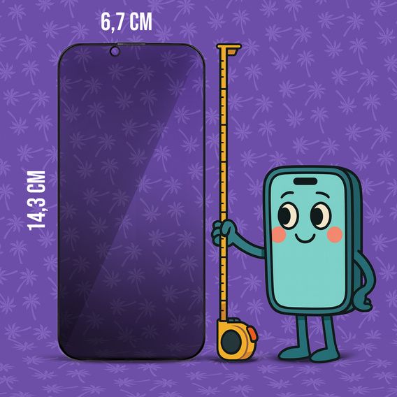 Sticlă temperată Shy Palm Privacy pentru iPhone 13 Pro Max