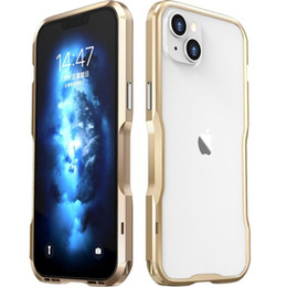 Husa LUPHIE pentru iPhone 14 Plus, Armor Bumper, de aur