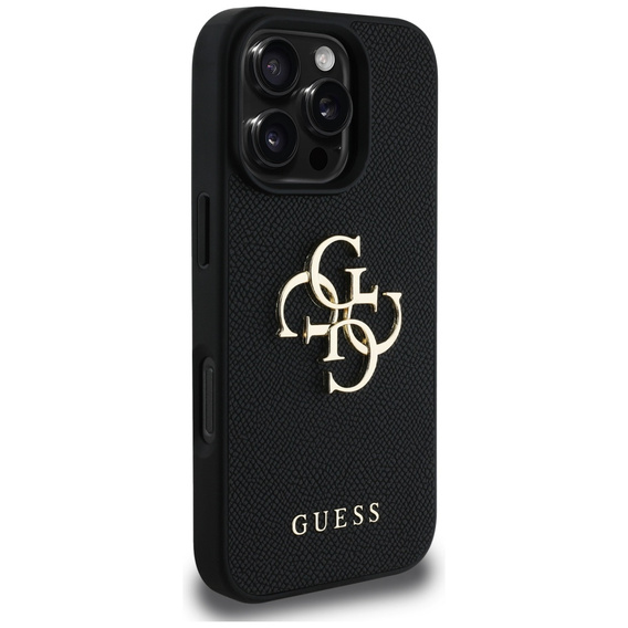Husă GUESS Grained Big 4G și Classic Logo pentru iPhone 16 Pro