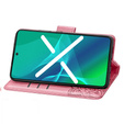 Cu clapetă pentru Motorola Moto G14, Butterfly, roz 